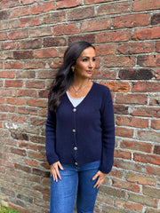 Navy Soft Knit Cardi Kesha