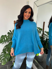 Blue Crew Neck Knit Kerry
