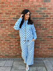 Blue Premium Cotton Polka Dot Set Dakota