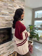 Wine Block Stripe Jumper Bethany