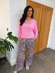 Candy Pink V Neck Knit Jodie