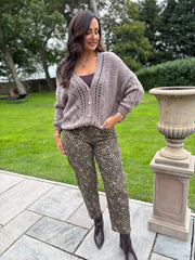 Mocha Chunky Knit Cardi Gail