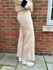 Stone Drawstring Knitted Trousers Ophelia