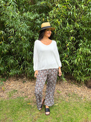White Soft Fine Knit Doreen