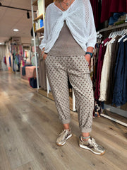 Mocha Polka Dot Trousers Marcia