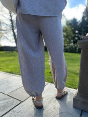 Mocha Sparkle Cuffed Trousers Rhoda