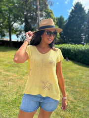 Yellow Star Knit Top Devon
