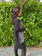 Black Printed Dress Clara