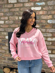 Pink Premium Cotton Miami Sweatshirt Alex