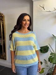 Blue Stripe Knit Luna