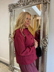 Wine Military Jacket Liberty