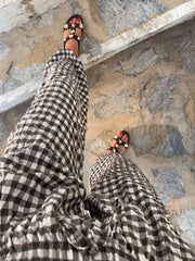 Chocolate Gingham Trousers Blake