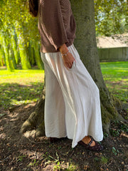 Stone Wide Leg Pull on Silvia Trousers