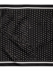 Black Polka Dot Border Scarf