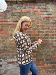 Stone Tartan Super Soft Round Neck