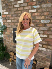 Lemon Striped Top Addison