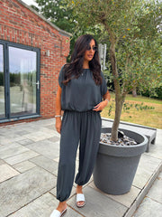 Charcoal Two Piece Trouser Set Sara