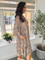 Leopard Print Tiered Dress Maya