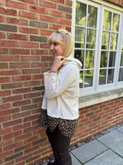 Stone Soft Touch Leopard Hoodie Alex