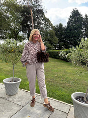 Mocha Leopard Print Blouse Gina