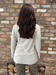 Stone Buttoned Tie Top Kacey