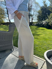 Stone Bubble Cotton Trousers