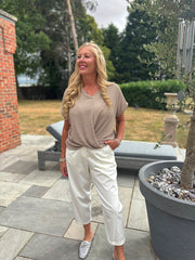 Mocha Twist Drape Top Jacqueline