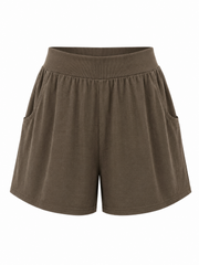 Chocolate Textured Pull on Shorts Harley