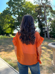 Rust Ruffle Top Maisie