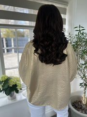 Gold Tie Front Blouse Brinley