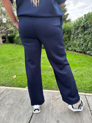 Navy Seam Front Joggers