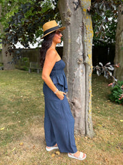 Navy Handkerchief Tube Set Tina