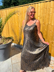 Golden Leopard Shimmer Dress Michelle