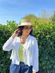 White Lace Detail Jacket Saylor