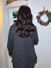 Navy Shimmer Stripe Top Etta