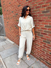 Stone Two Stripe Co-Ord Nikki