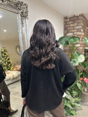 Black Metallic Lightweight Knit Bella