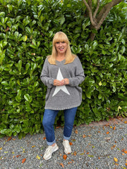 Grey Star Knit Evelyn