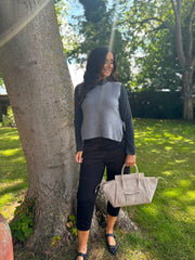 Grey Tie Detail Knitted Tank Lola