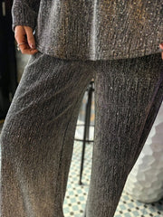 Silver Diamante Shimmer Trousers Hazel