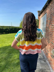 Multicolour Rainbow Open Knit Top Marian