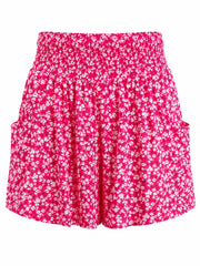 Lipstick Pink Ditsy Floral Shorts Lyra