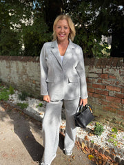 Grey Blazer Co-Ord Set Carly