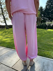 Pink Sleeveless Tie Detail Co-Ord Ashley