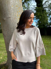 Stone Floral Lace Knit Joanne