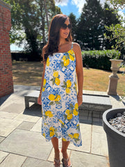 White Mediterranean Bubble Cotton Dress Athena