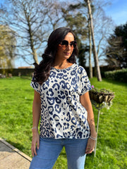 Navy Leopard Tee Reese