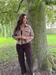 Mocha Boucle Zip Jacket Estella