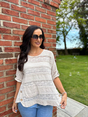 Stone Lace Stripe Top India