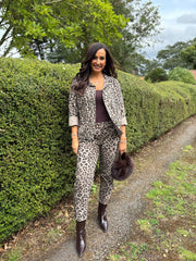 Mocha Animal Print Jacket Marley